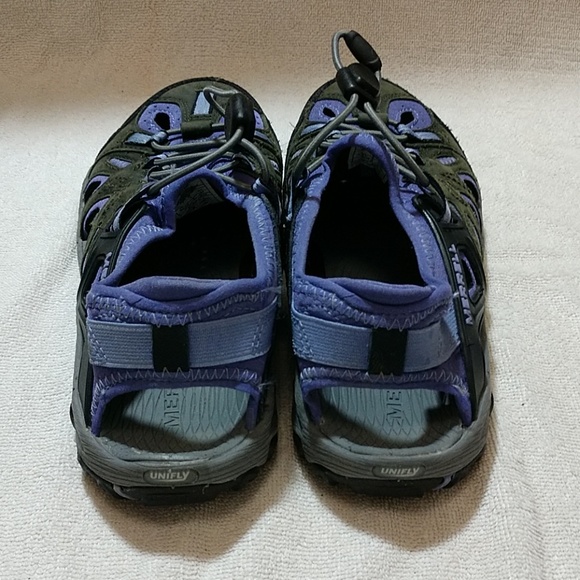 Merrell All Out Blaze Vibram Hiking Shoes Purple - Picture 3 of 8